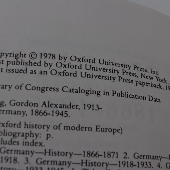 Germany 1866-1945 By Gordan A. Craig Book - Picture 3 of 6